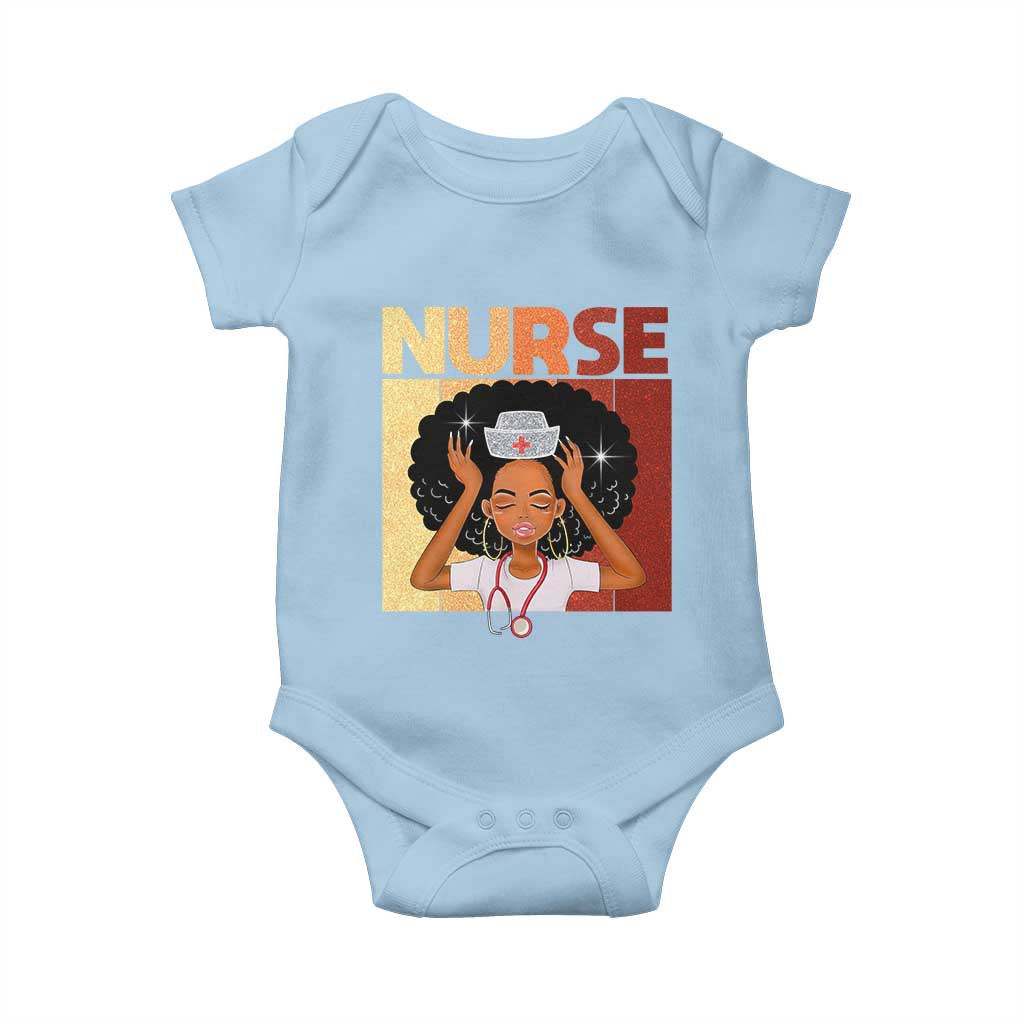 Strong Black Nurse Baby Onesie Black History Medical Professional Gift - Wonder Print Shop