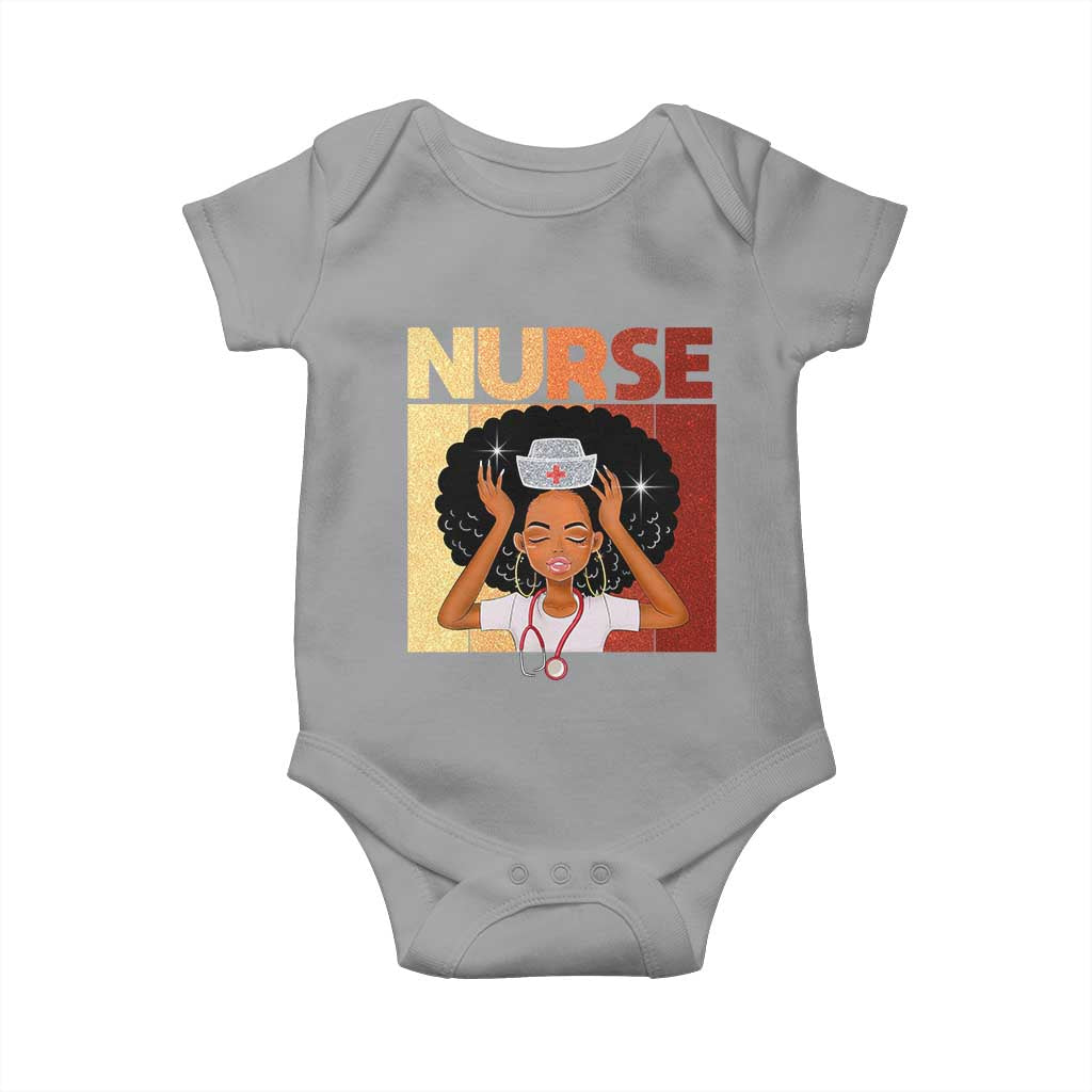 Strong Black Nurse Baby Onesie Black History Medical Professional Gift - Wonder Print Shop