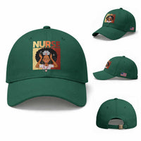 Strong Black Nurse Baseball Cap Black History Medical Professional Gift