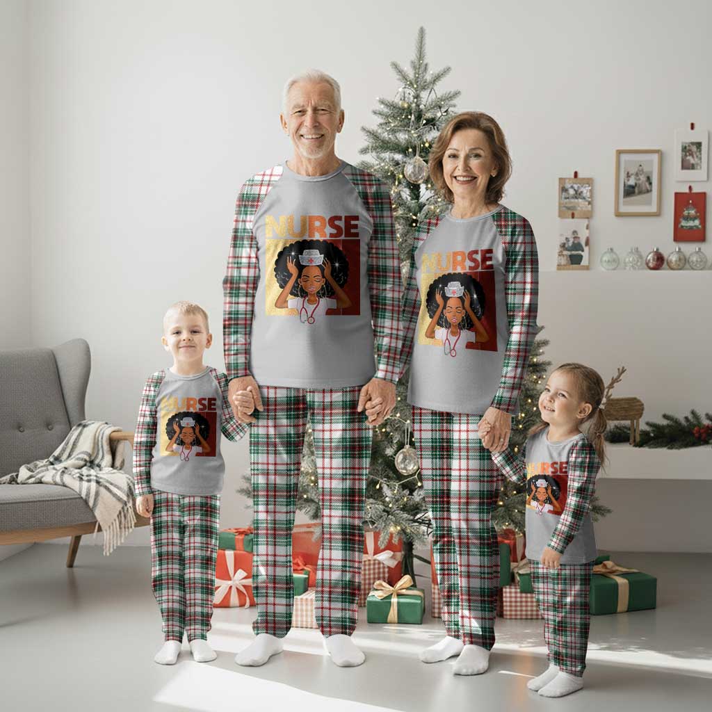 Strong Black Nurse Plaid Pajama Set Black History Medical Professional Gift - Wonder Print Shop