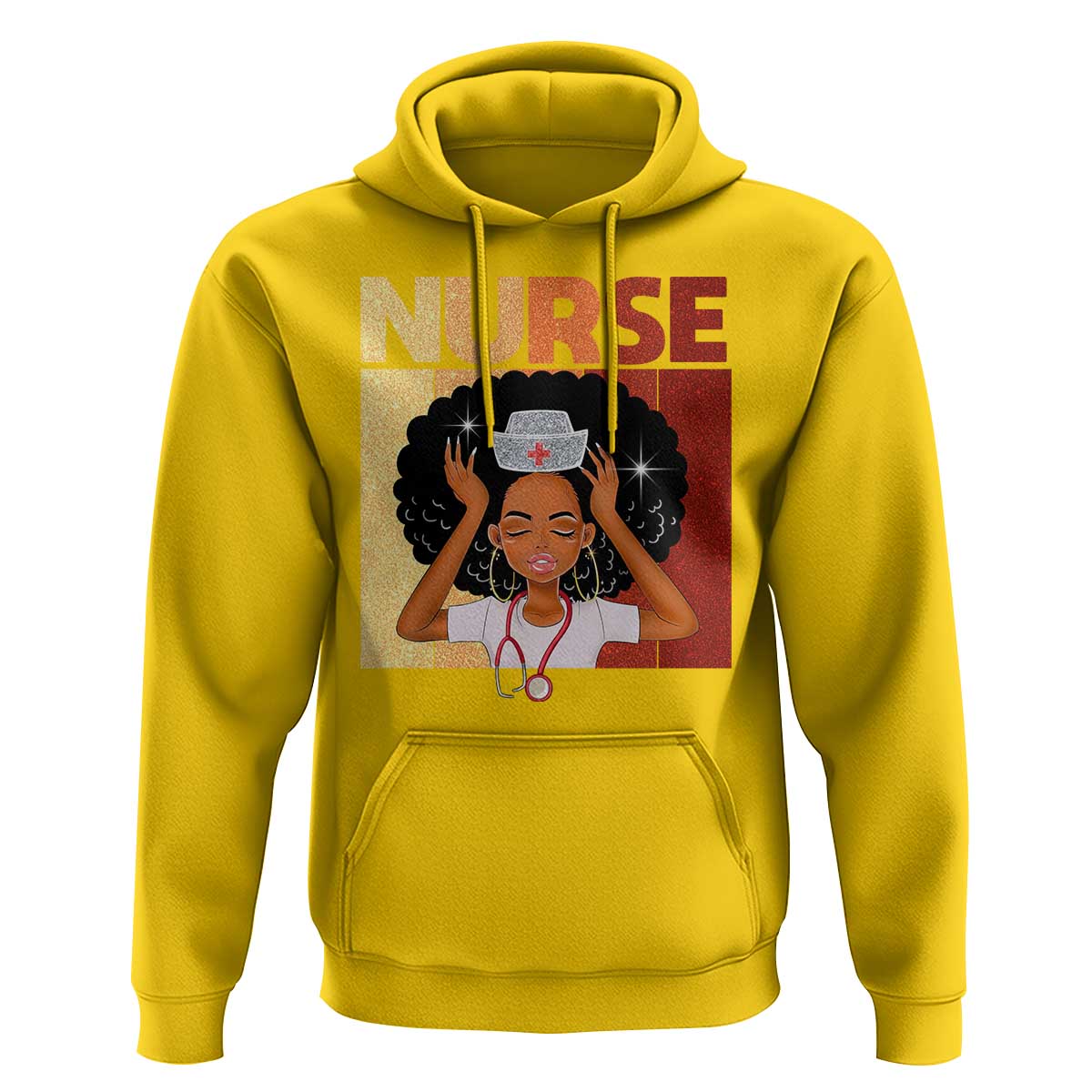 Strong Black Nurse Hoodie Black History Medical Professional Gift - Wonder Print Shop