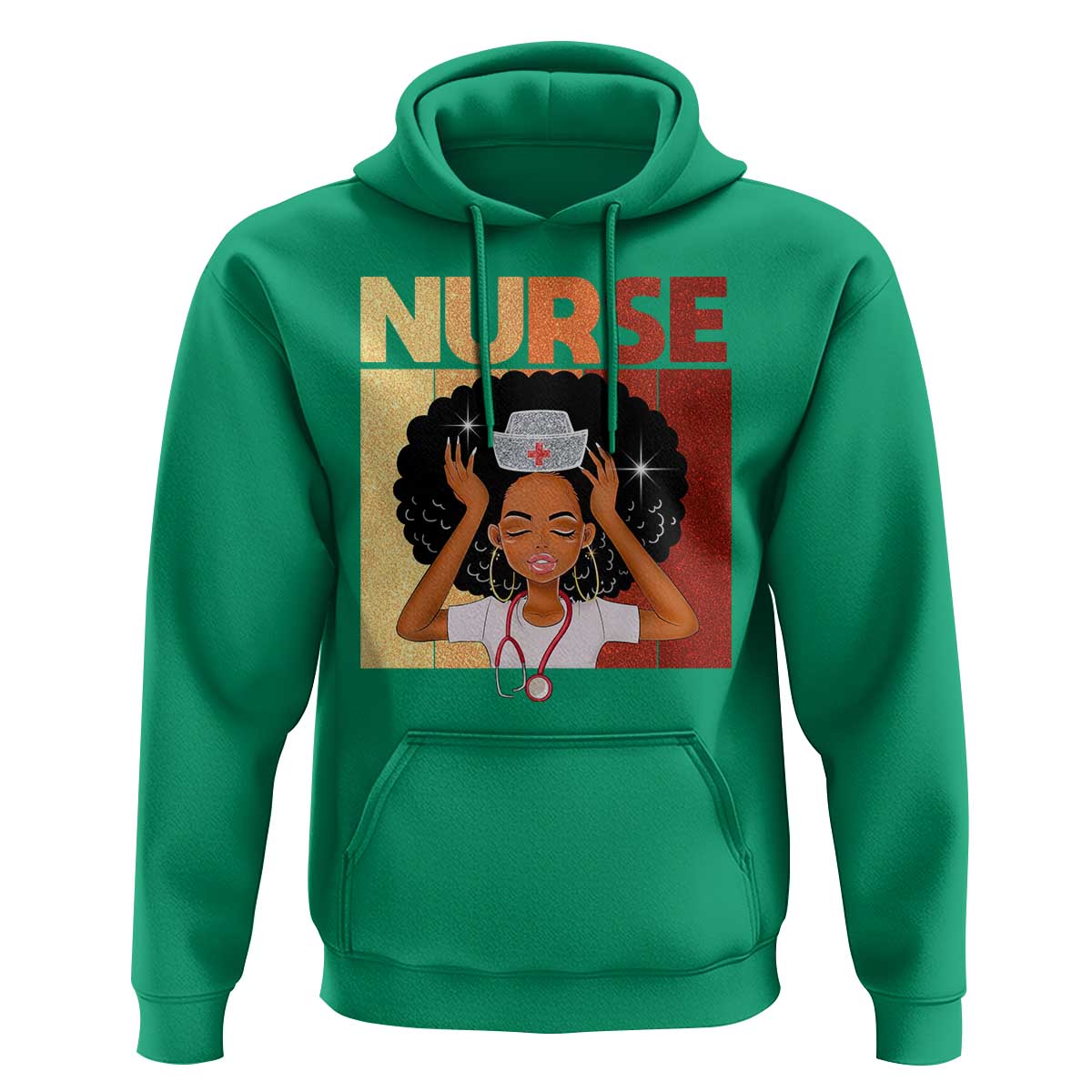 Strong Black Nurse Hoodie Black History Medical Professional Gift - Wonder Print Shop