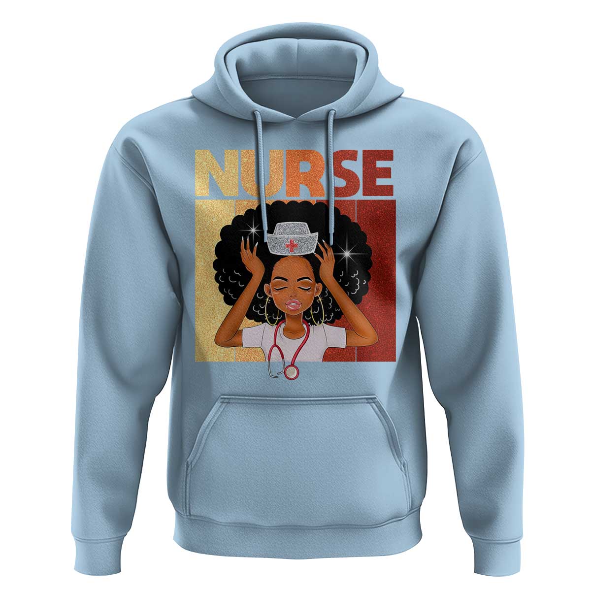 Strong Black Nurse Hoodie Black History Medical Professional Gift - Wonder Print Shop