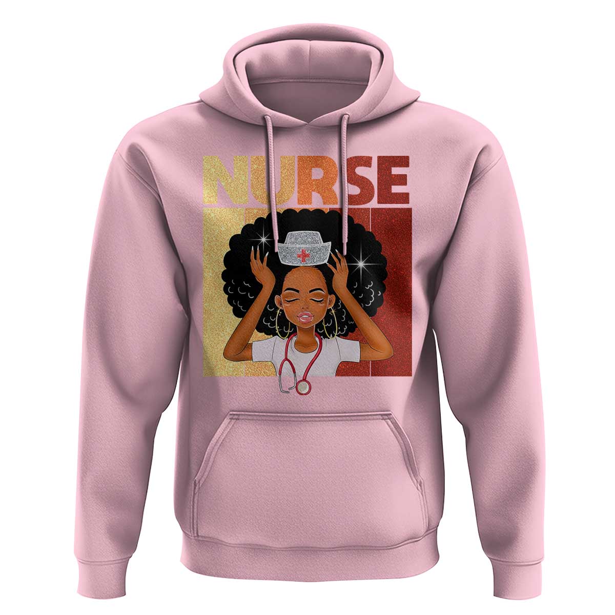 Strong Black Nurse Hoodie Black History Medical Professional Gift - Wonder Print Shop