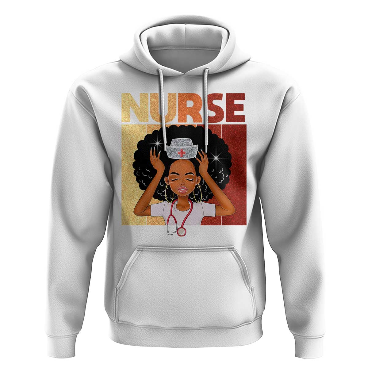 Strong Black Nurse Hoodie Black History Medical Professional Gift - Wonder Print Shop