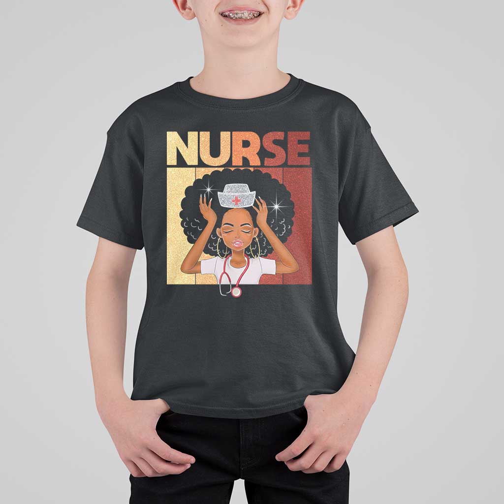 Strong Black Nurse T Shirt For Kid Black History Medical Professional Gift - Wonder Print Shop