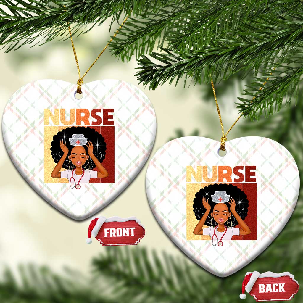 Strong Black Nurse Ceramic Ornament Black History Medical Professional Gift - Wonder Print Shop