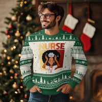 Strong Black Nurse Ugly Christmas Sweater Black History Medical Professional Gift - Wonder Print Shop