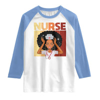 Strong Black Nurse Raglan Shirt Black History Medical Professional Gift - Wonder Print Shop