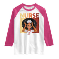 Strong Black Nurse Raglan Shirt Black History Medical Professional Gift - Wonder Print Shop