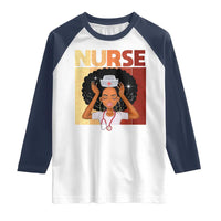Strong Black Nurse Raglan Shirt Black History Medical Professional Gift - Wonder Print Shop