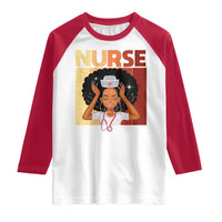 Strong Black Nurse Raglan Shirt Black History Medical Professional Gift - Wonder Print Shop