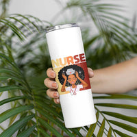 Strong Black Nurse Skinny Tumbler Black History Medical Professional Gift - Wonder Print Shop