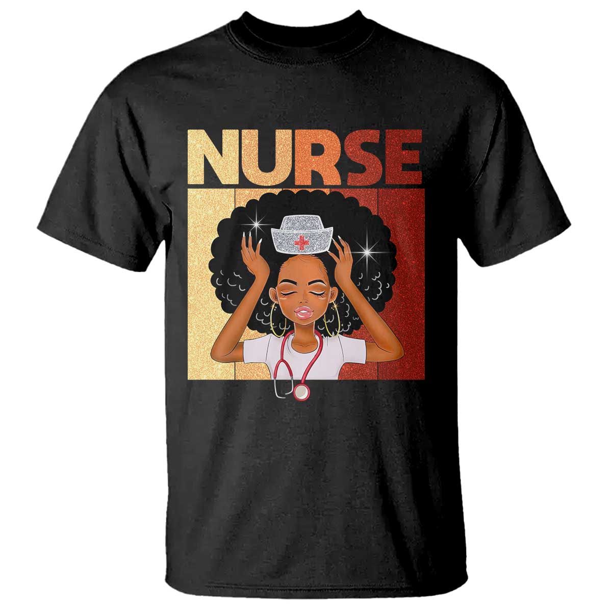 Strong Black Nurse T Shirt Black History Medical Professional Gift - Wonder Print Shop