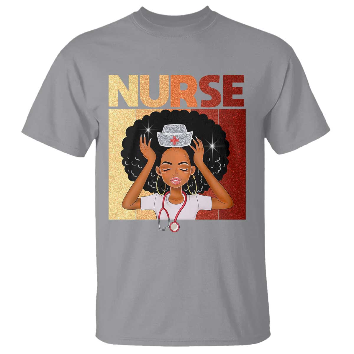Strong Black Nurse T Shirt Black History Medical Professional Gift - Wonder Print Shop