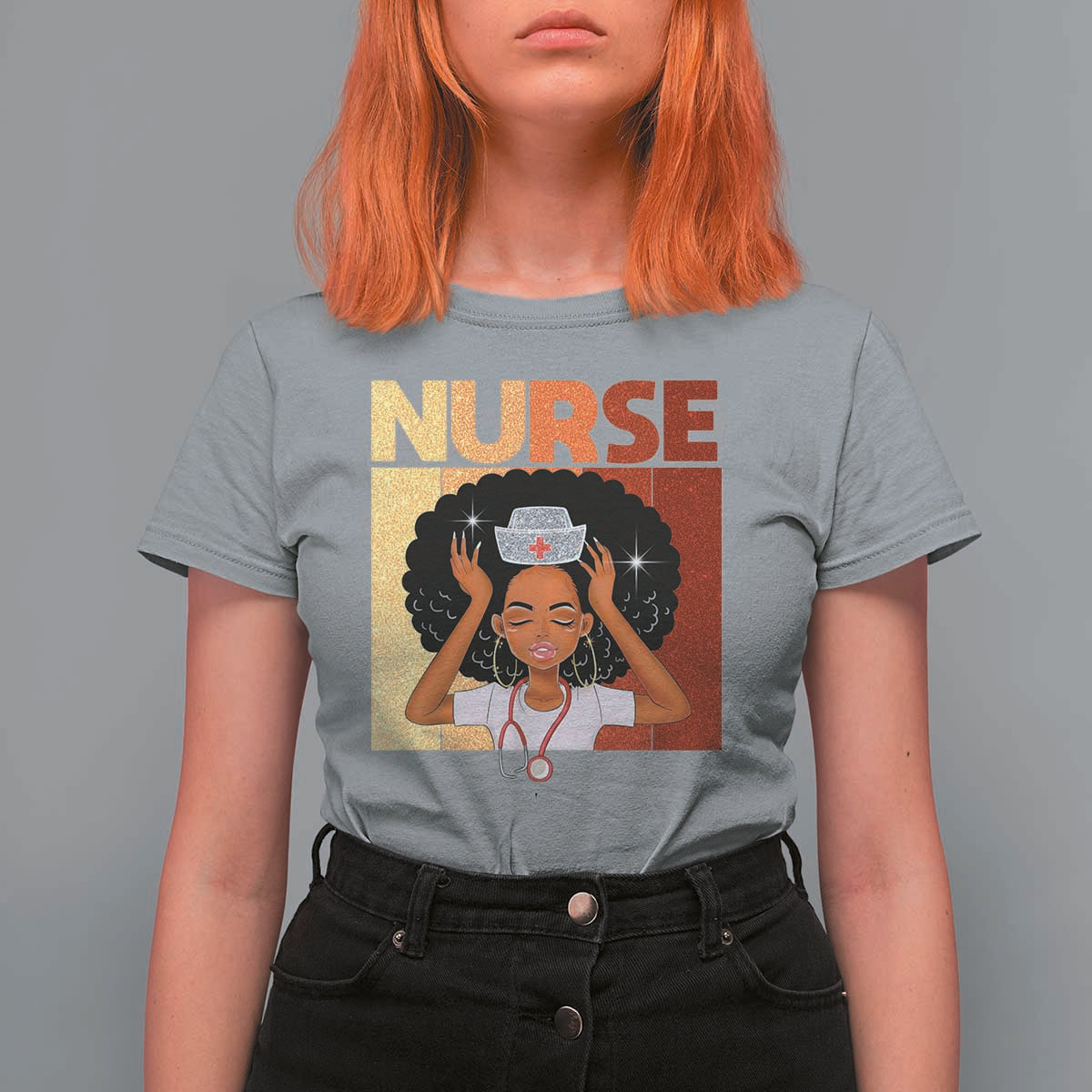 Strong Black Nurse T Shirt For Women Black History Medical Professional Gift - Wonder Print Shop