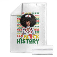 I Am Black History Throw Blanket Black History Month Nurse Gift - Wonder Print Shop