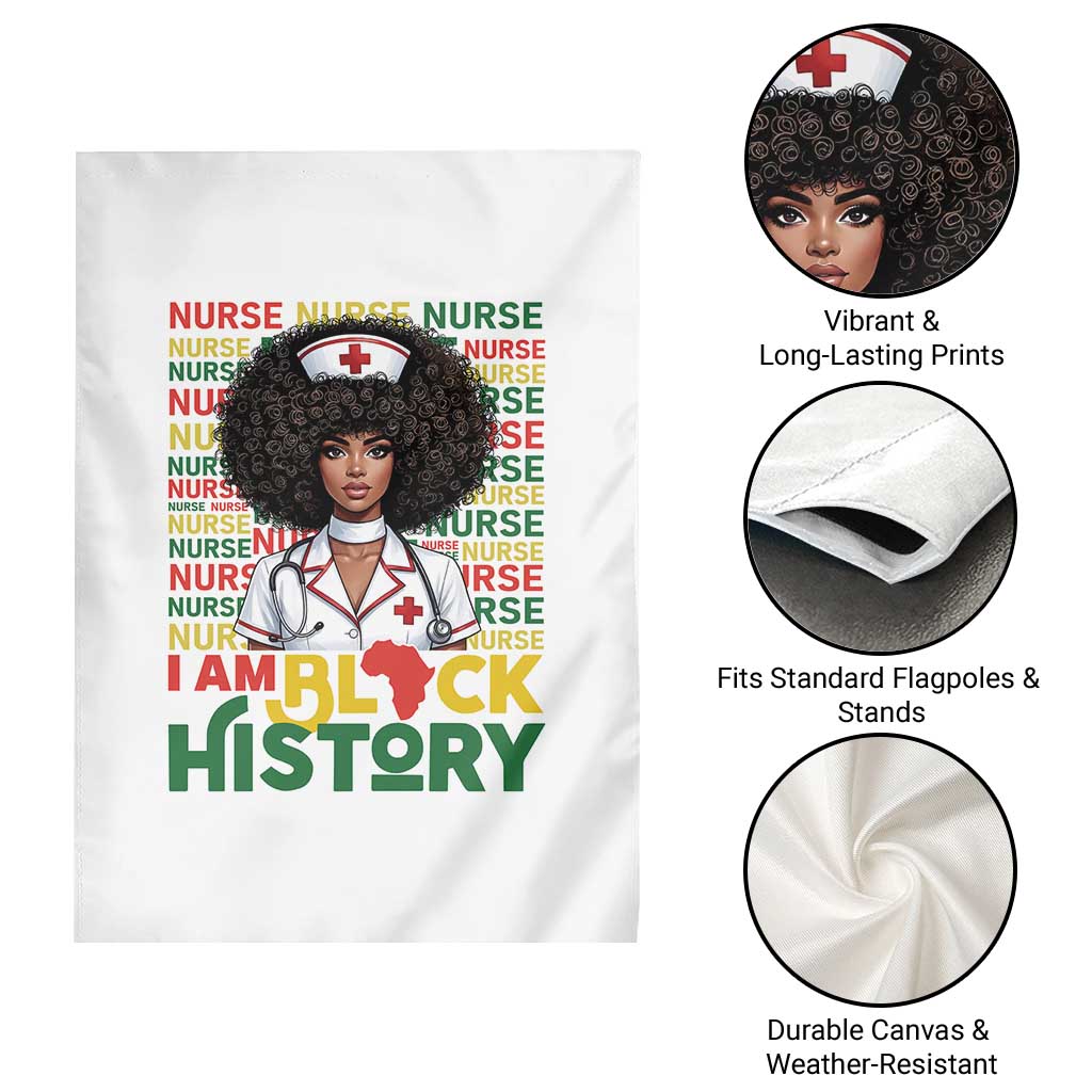 I Am Black History Garden Flag Black History Month Nurse Gift - Wonder Print Shop