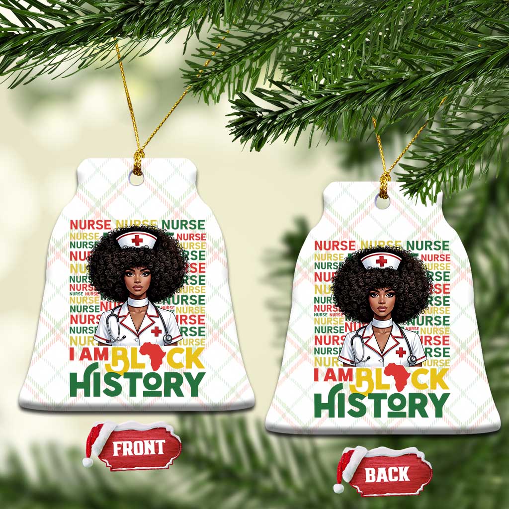 I Am Black History Ceramic Ornament Black History Month Nurse Gift - Wonder Print Shop