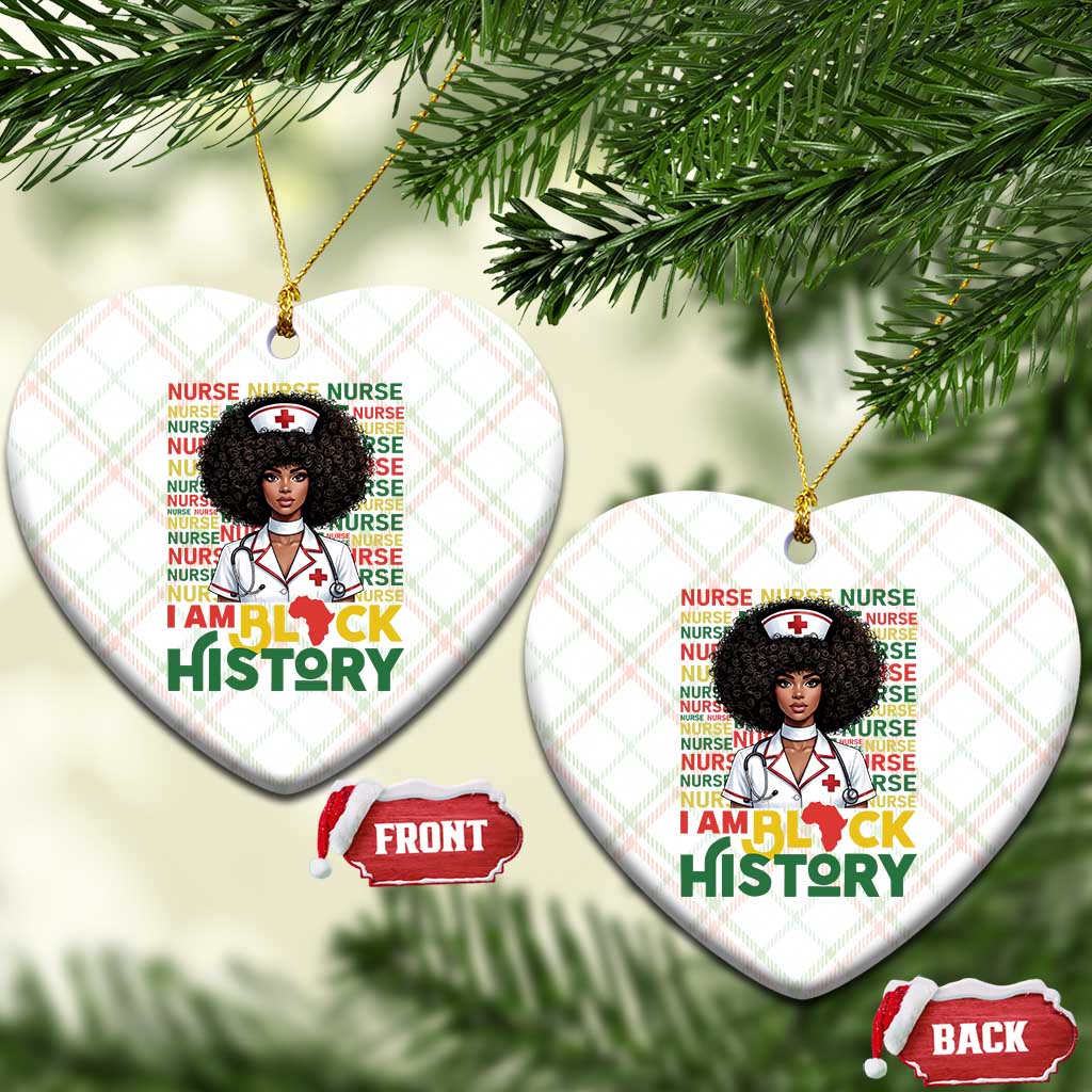 I Am Black History Ceramic Ornament Black History Month Nurse Gift - Wonder Print Shop