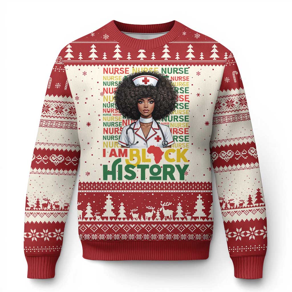 I Am Black History Ugly Christmas Sweater Black History Month Nurse Gift - Wonder Print Shop