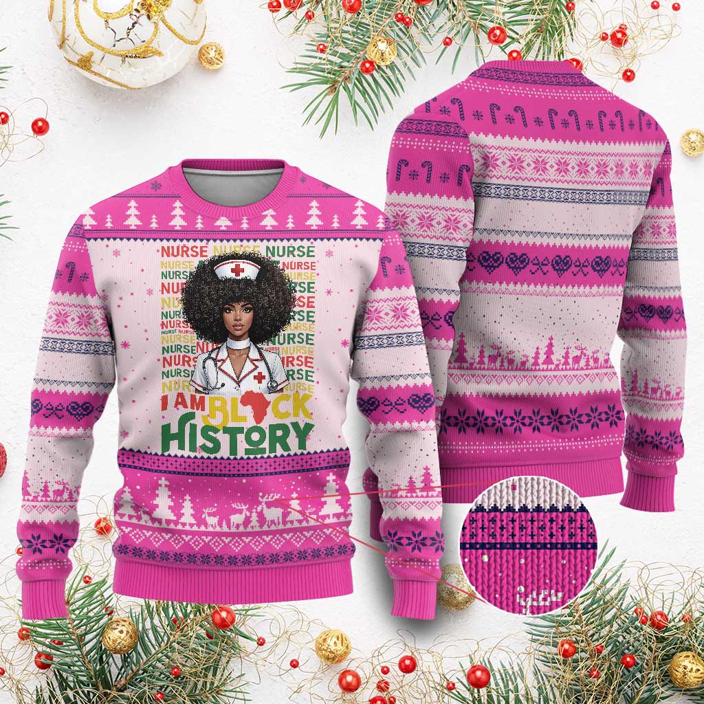 I Am Black History Ugly Christmas Sweater Black History Month Nurse Gift - Wonder Print Shop