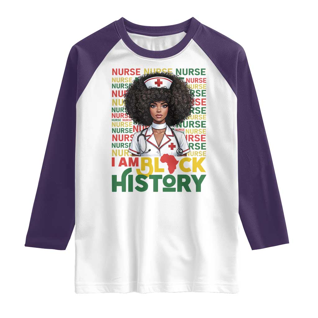 I Am Black History Raglan Shirt Black History Month Nurse Gift - Wonder Print Shop