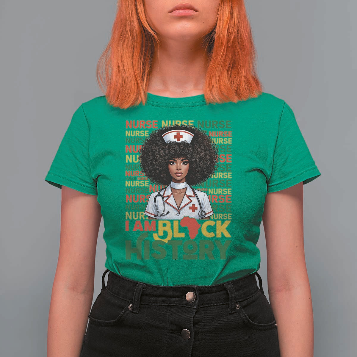 I Am Black History T Shirt For Women Black History Month Nurse Gift - Wonder Print Shop