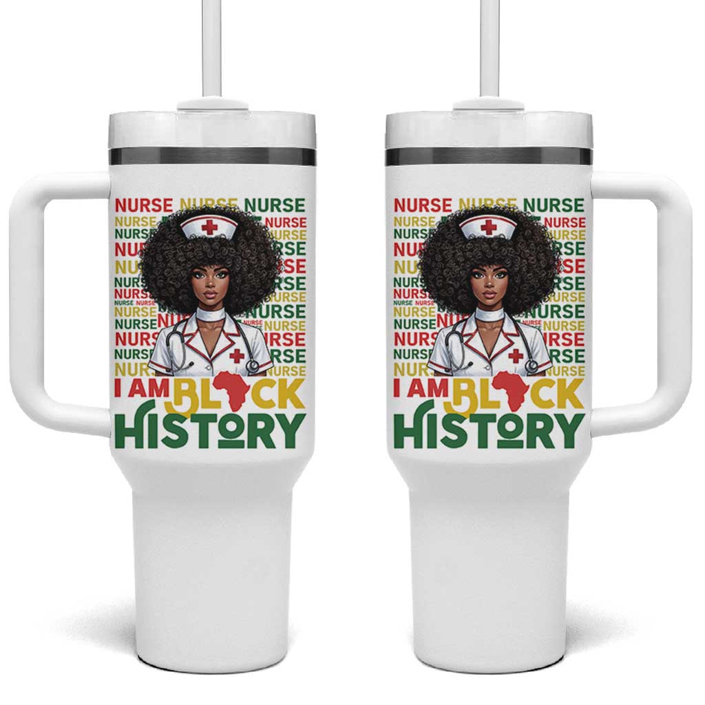 I Am Black History Tumbler With Handle Black History Month Nurse Gift - Wonder Print Shop