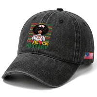 I Am Black History Washed Cotton Baseball Cap Black History Month Nurse Gift