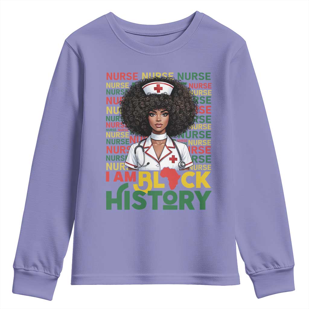 I Am Black History Youth Sweatshirt Black History Month Nurse Gift - Wonder Print Shop