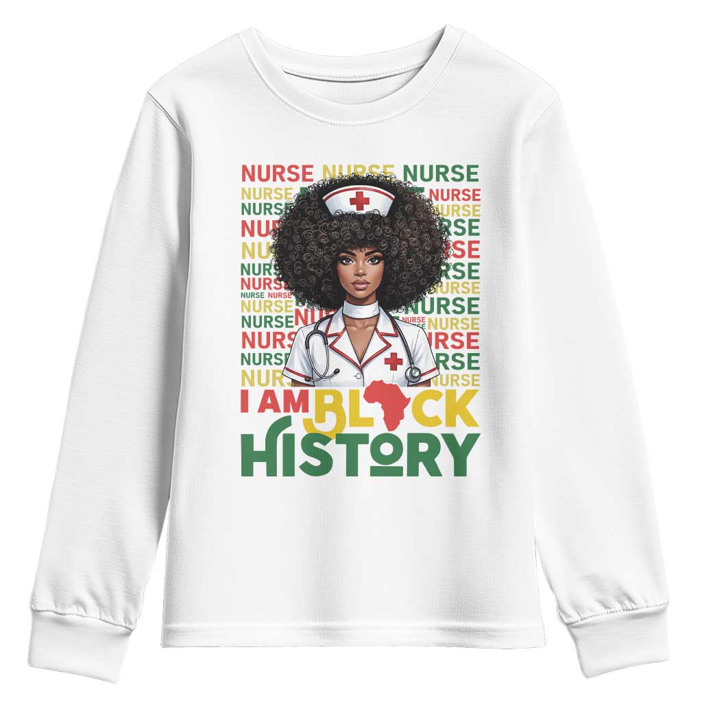 I Am Black History Youth Sweatshirt Black History Month Nurse Gift - Wonder Print Shop