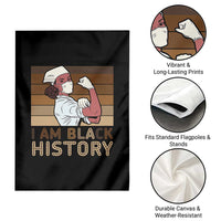 Proud Black Nurse Garden Flag I Am Black History - Wonder Print Shop