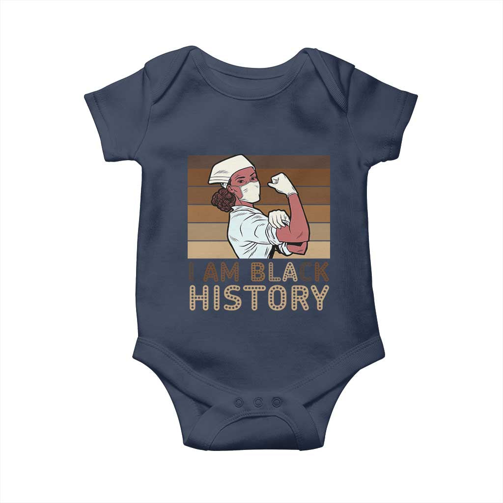 Proud Black Nurse Baby Onesie I Am Black History - Wonder Print Shop