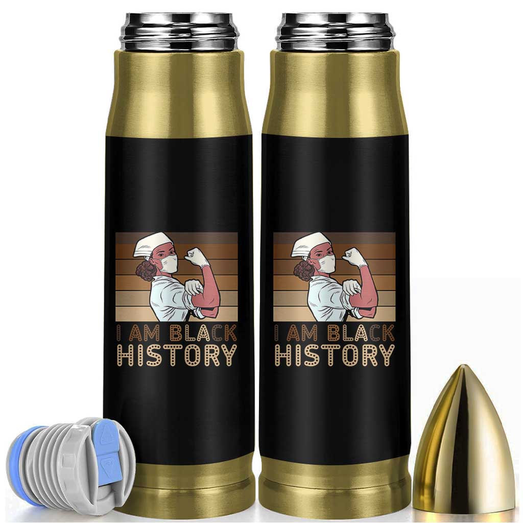 Proud Black Nurse Bullet Tumbler I Am Black History - Wonder Print Shop