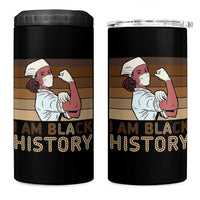 Proud Black Nurse 4 in 1 Can Cooler Tumbler I Am Black History - Wonder Print Shop