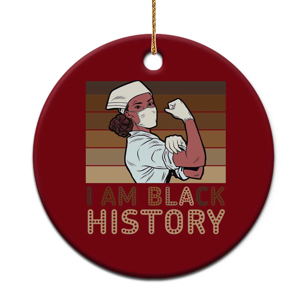 Proud Black Nurse Ceramic Ornament I Am Black History - Wonder Print Shop