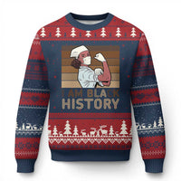 Proud Black Nurse Ugly Christmas Sweater I Am Black History - Wonder Print Shop