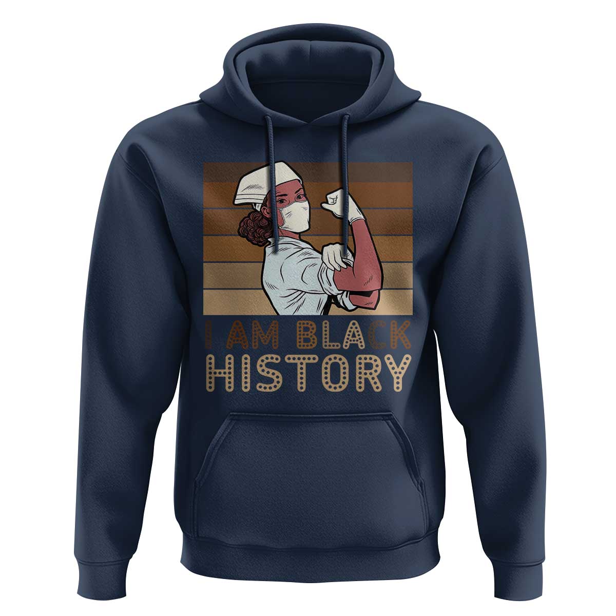 Proud Black Nurse Hoodie I Am Black History - Wonder Print Shop