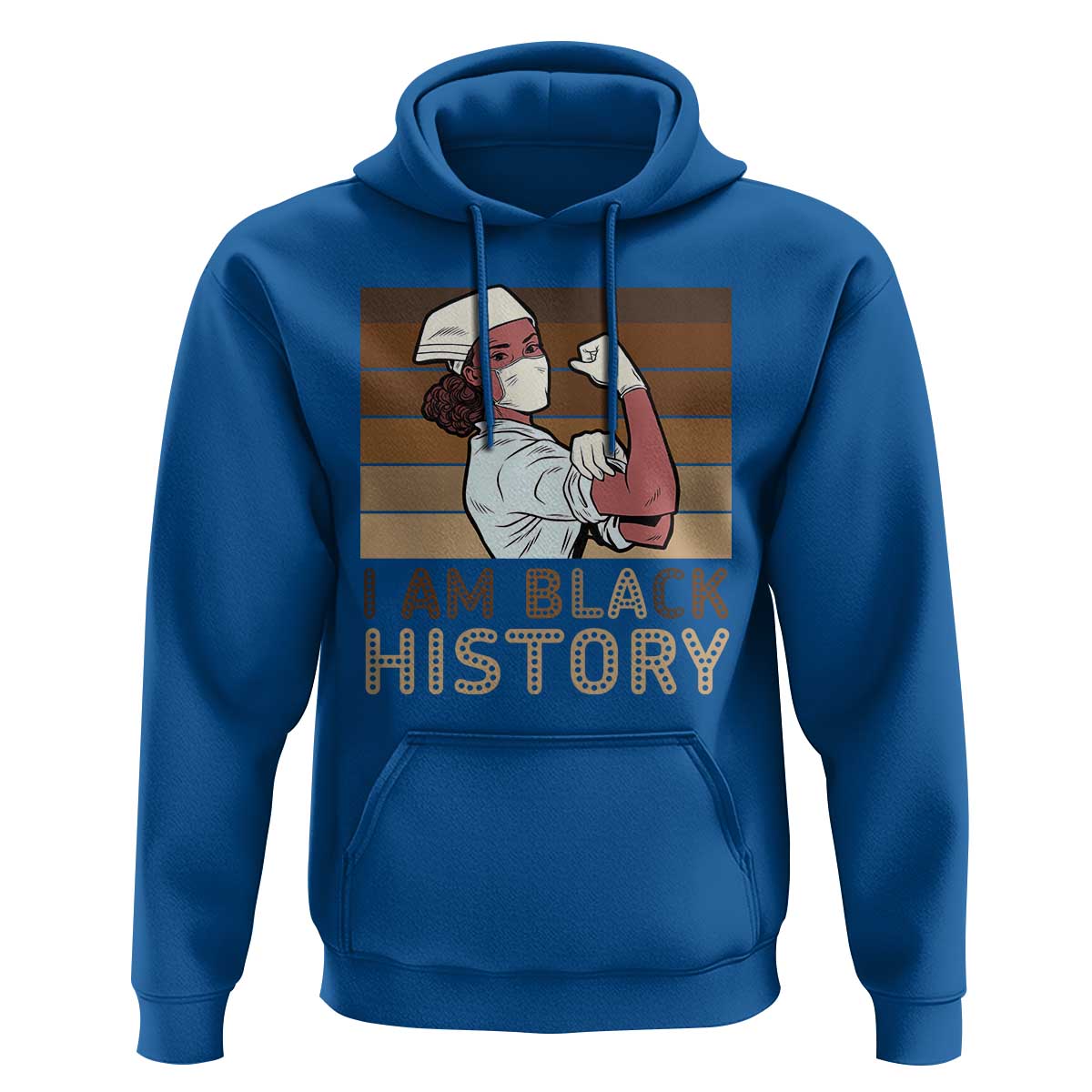 Proud Black Nurse Hoodie I Am Black History - Wonder Print Shop