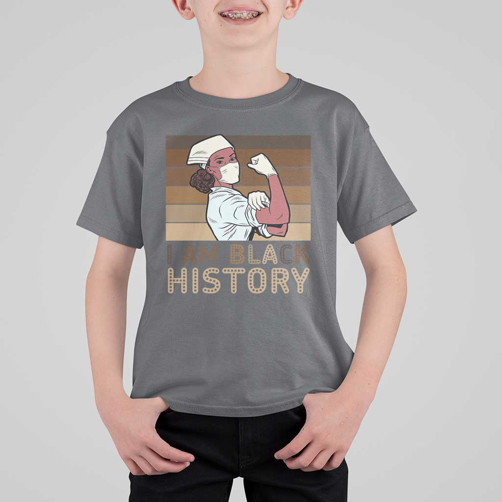 Proud Black Nurse T Shirt For Kid I Am Black History - Wonder Print Shop