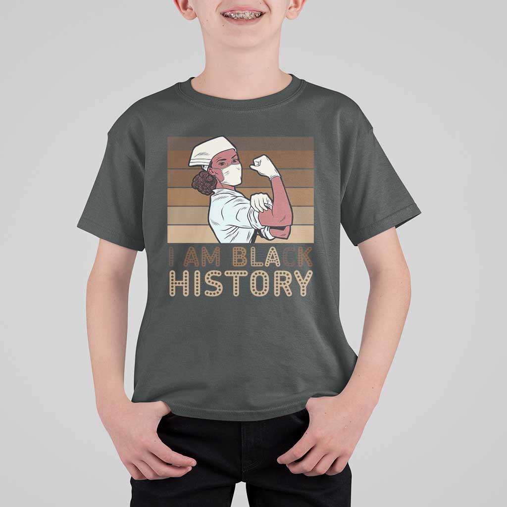 Proud Black Nurse T Shirt For Kid I Am Black History - Wonder Print Shop