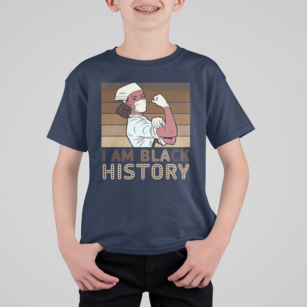 Proud Black Nurse T Shirt For Kid I Am Black History - Wonder Print Shop