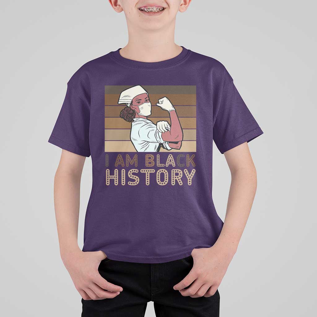 Proud Black Nurse T Shirt For Kid I Am Black History - Wonder Print Shop