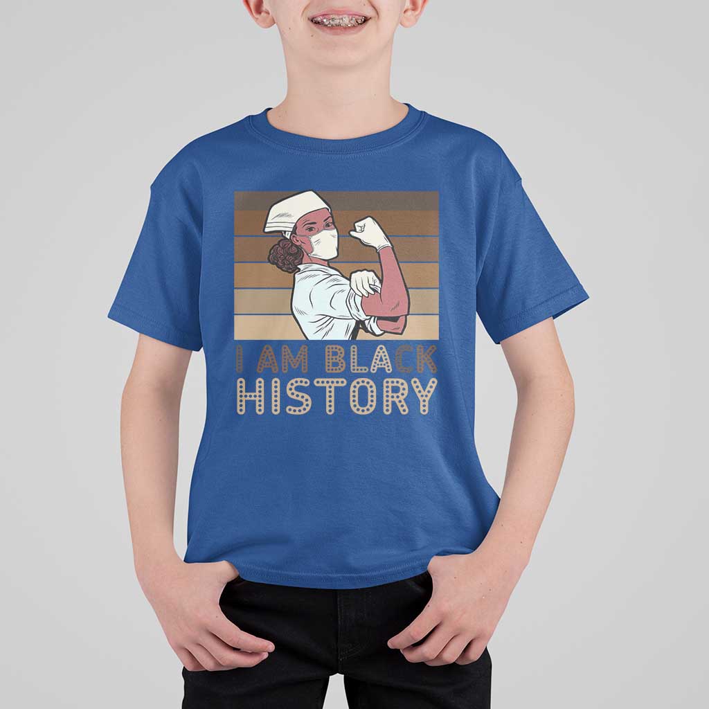 Proud Black Nurse T Shirt For Kid I Am Black History - Wonder Print Shop