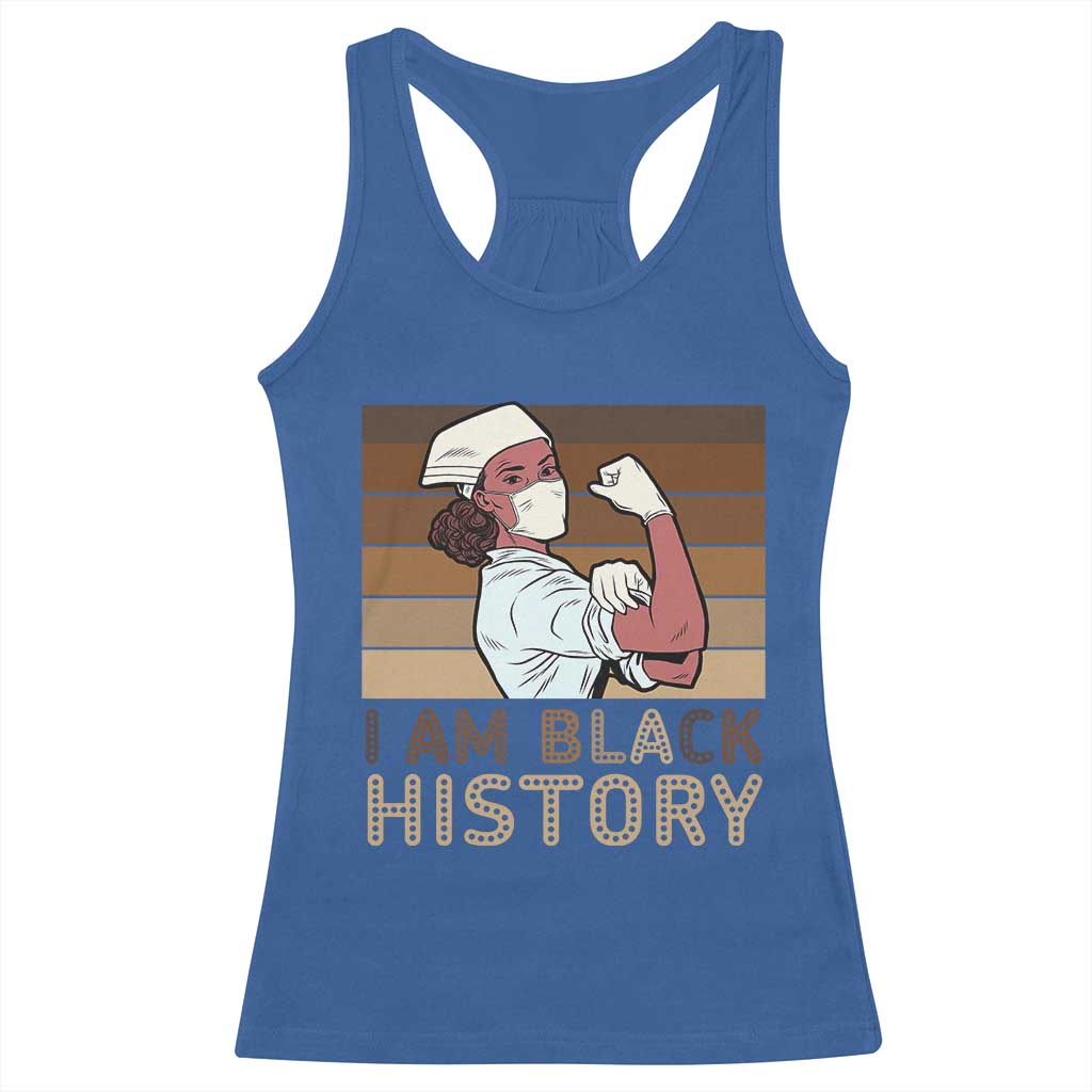 Proud Black Nurse Racerback Tank Top I Am Black History - Wonder Print Shop