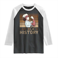 Proud Black Nurse Raglan Shirt I Am Black History - Wonder Print Shop