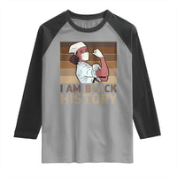 Proud Black Nurse Raglan Shirt I Am Black History - Wonder Print Shop