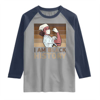 Proud Black Nurse Raglan Shirt I Am Black History - Wonder Print Shop