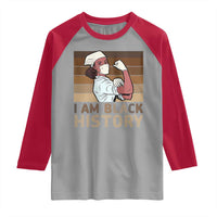 Proud Black Nurse Raglan Shirt I Am Black History - Wonder Print Shop